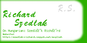 richard szedlak business card